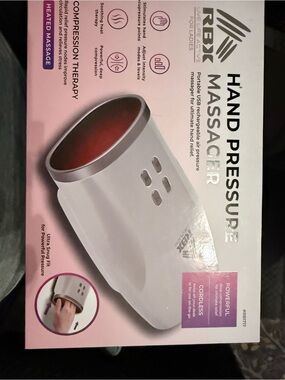 RBX White Hand Pressurе Massager with Red Interior